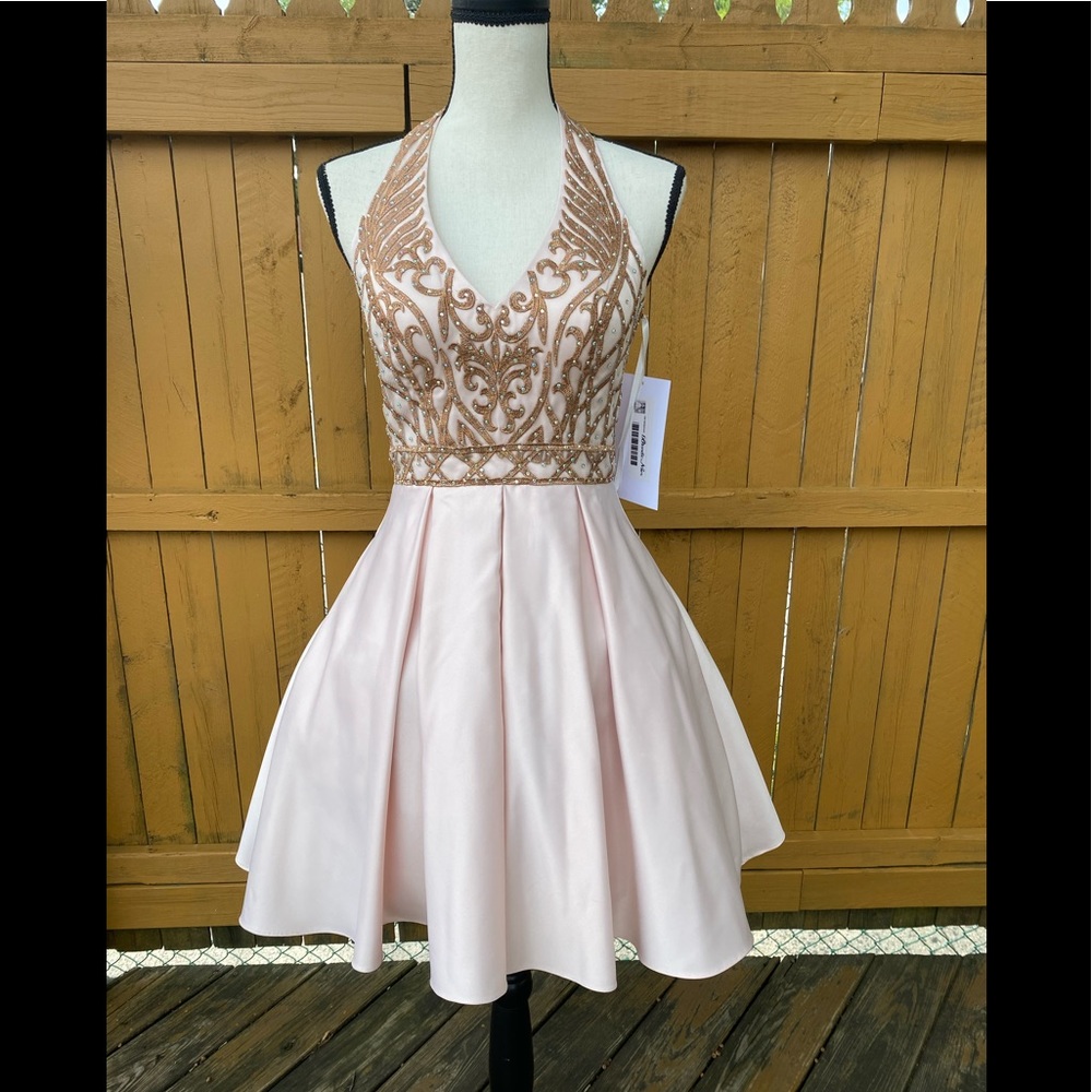 NWT Blondie Nites halter dress